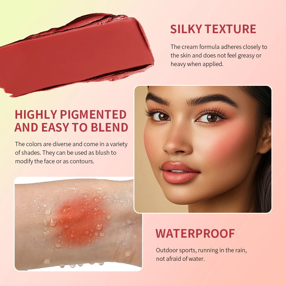8-Color Cream Blush and Contour Palette - 2