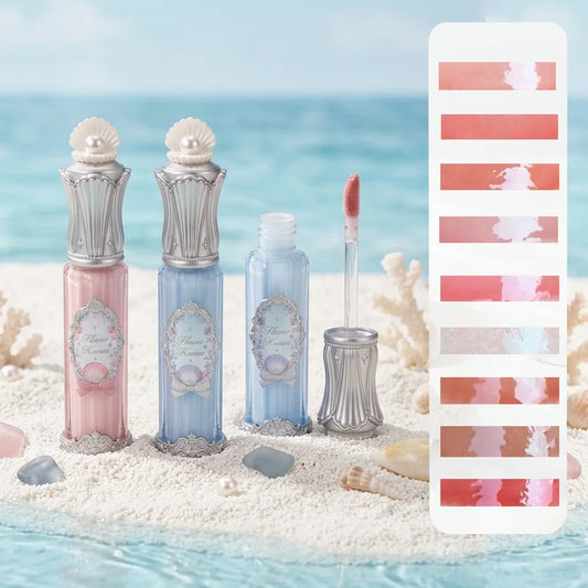 Hydrating Mermaid Shell Lip Gloss for Plump High-Shine Lips