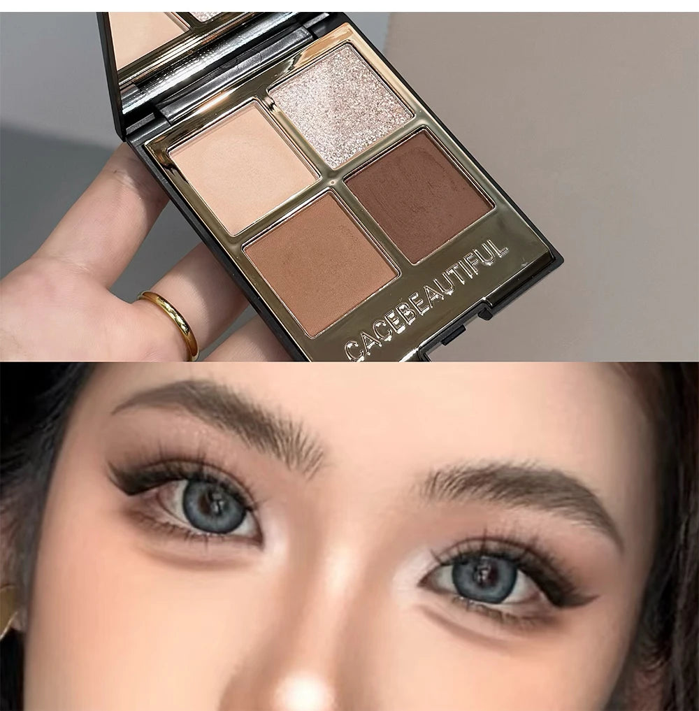 4-Color Versatile Eyeshadow Palette for Daily Makeup - 13