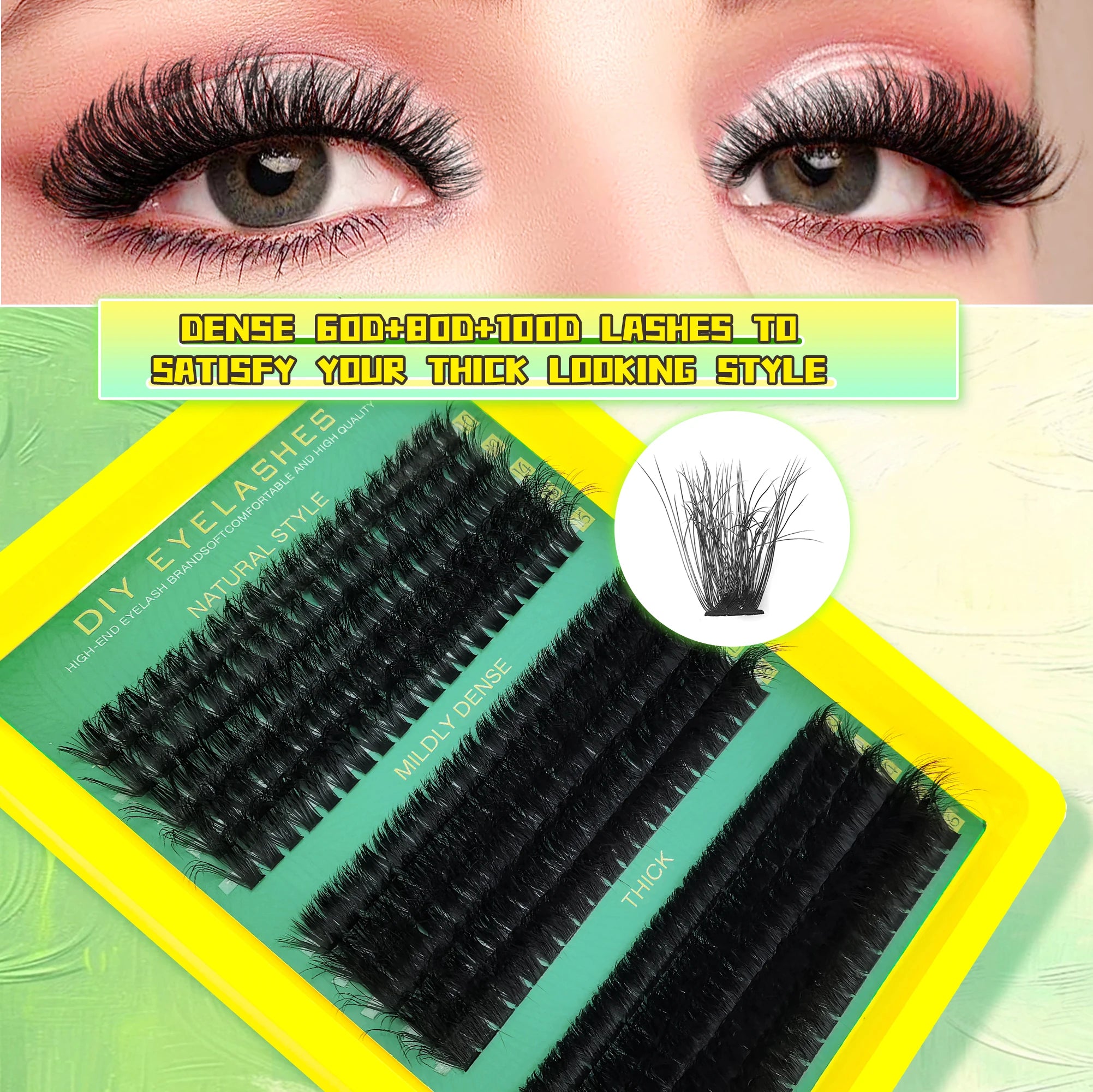 DIY Mega Volume Eyelash Cluster Extension Kit - 9