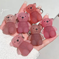 Cute Bear Velvet Matte Lip Mud Keychain