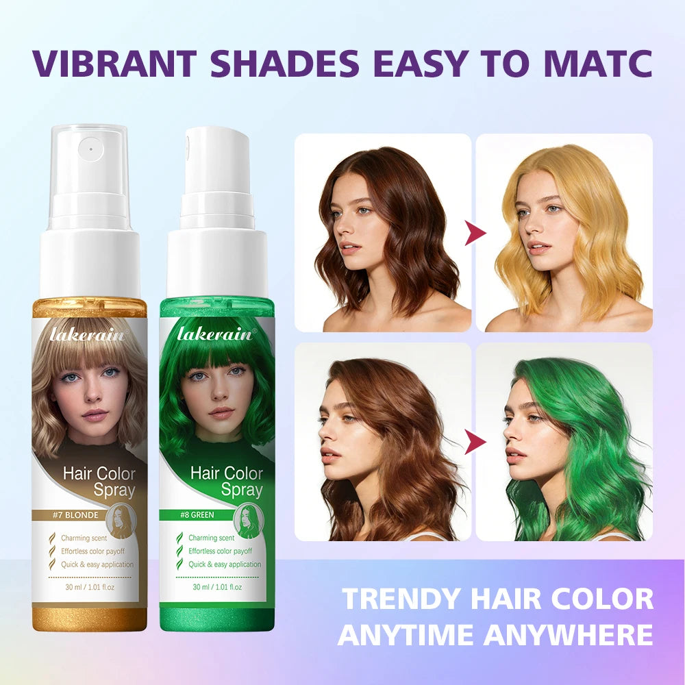 Instant Temporary Hair Color Spray for Parties and Styling - 2