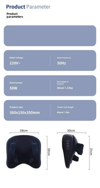 6D Wireless Shiatsu Neck and Shoulder Massage Pillow