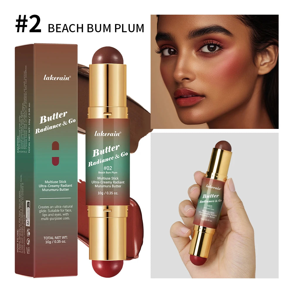 2-in-1 Dual-Ended Bronzer and Blush Makeup Stick - 21
