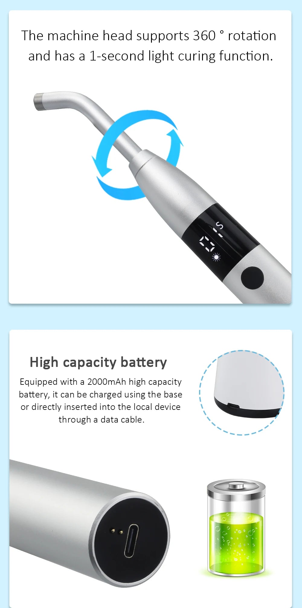 High-Power Dental LED Composite Curing Light - 9