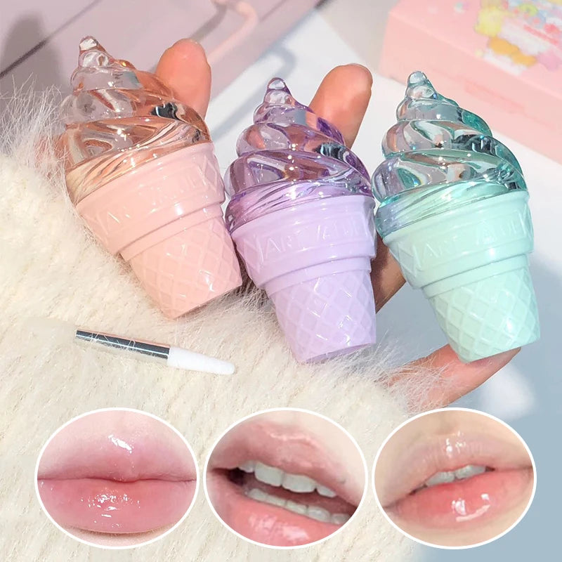 Hydrating Ice Cream Lip Gloss for Smooth, Glossy Lips - 2