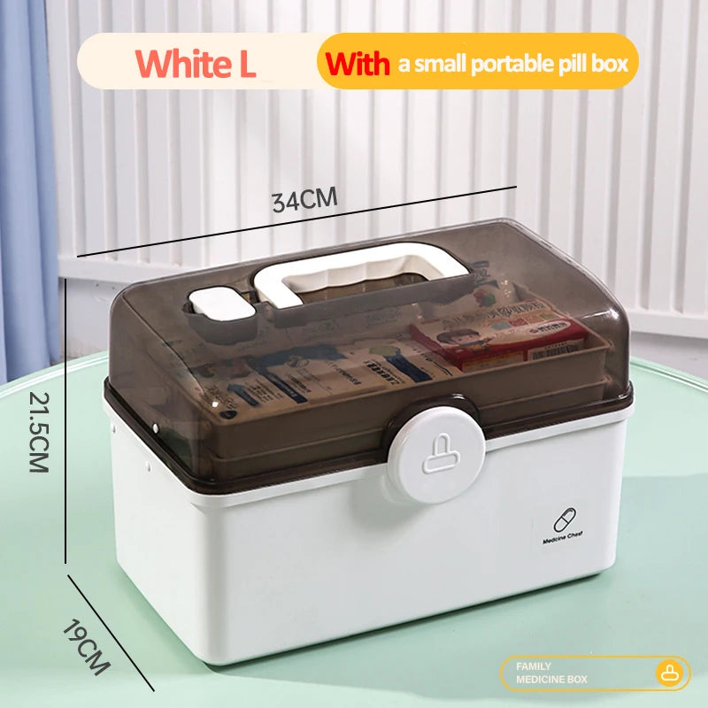 3-Layer Portable Family Medicine Storage Organizer - 16