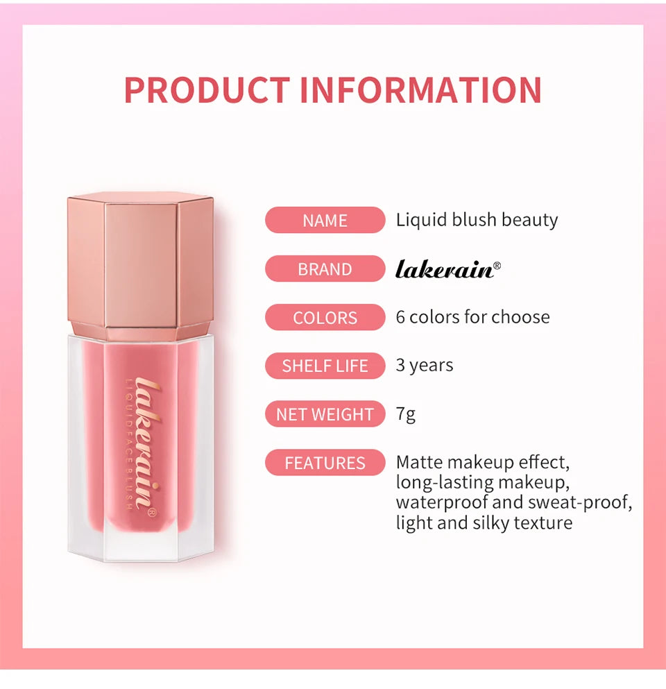 Long-Lasting Waterproof Liquid Matte Blush - 15