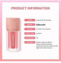 Long-Lasting Waterproof Liquid Matte Blush