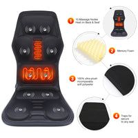 Full-Body Heated Vibration Massage Chair Cushion
