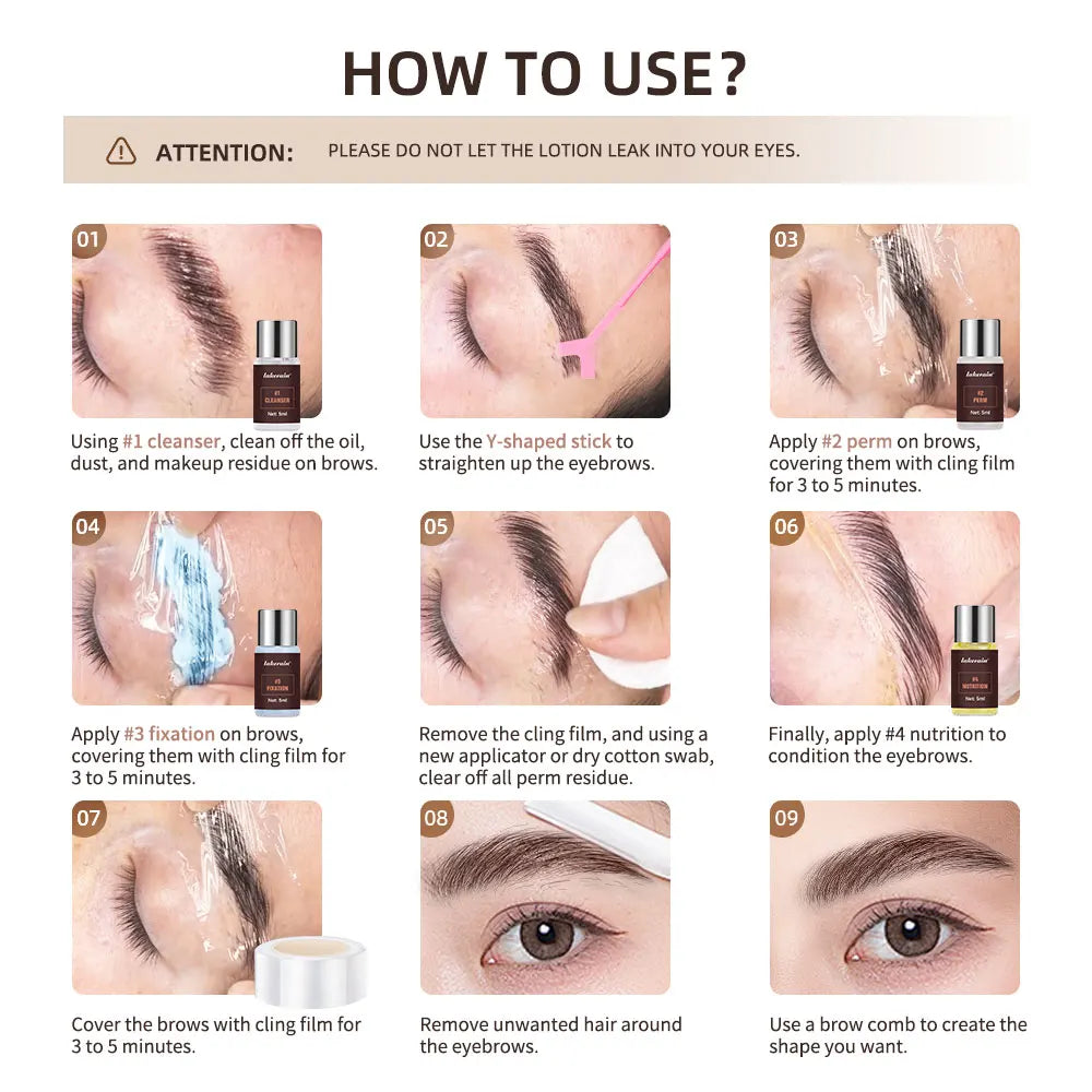 Professional Semi-Permanent Eyebrow Lamination Lifting Kit - 6
