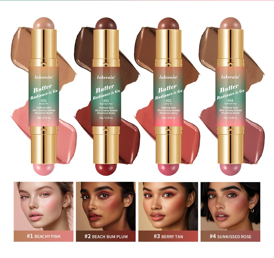 2-in-1 Dual-Ended Bronzer and Blush Makeup Stick - 8