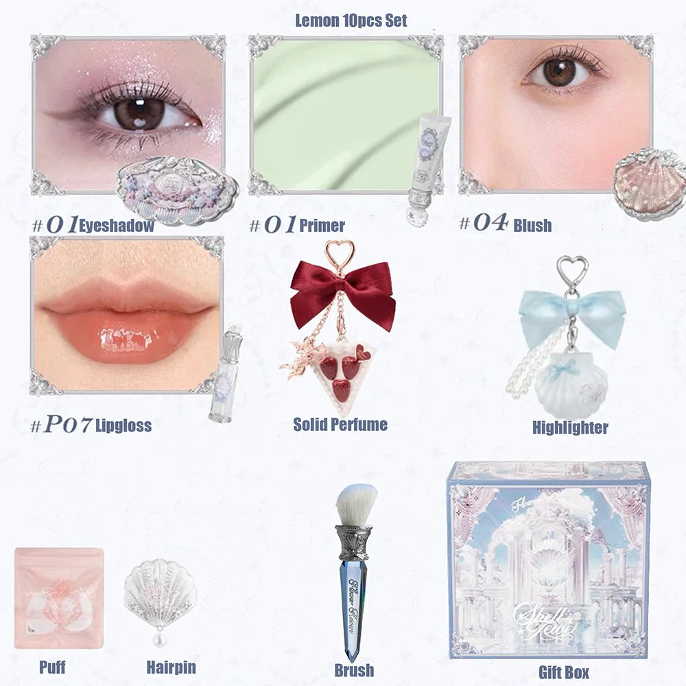 Professional Ocean-Themed Full Makeup Gift Set - 28
