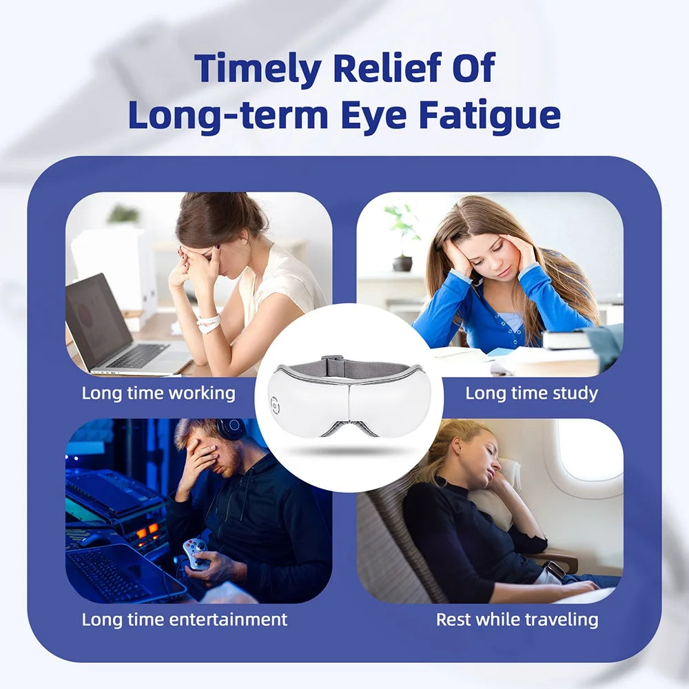 Wireless Heated Eye Massager for Stress and Fatigue Relief - 11