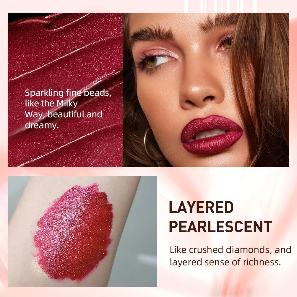 Shimmer Diamond Liquid Lipstick for Long-Lasting Waterproof Shine - 4