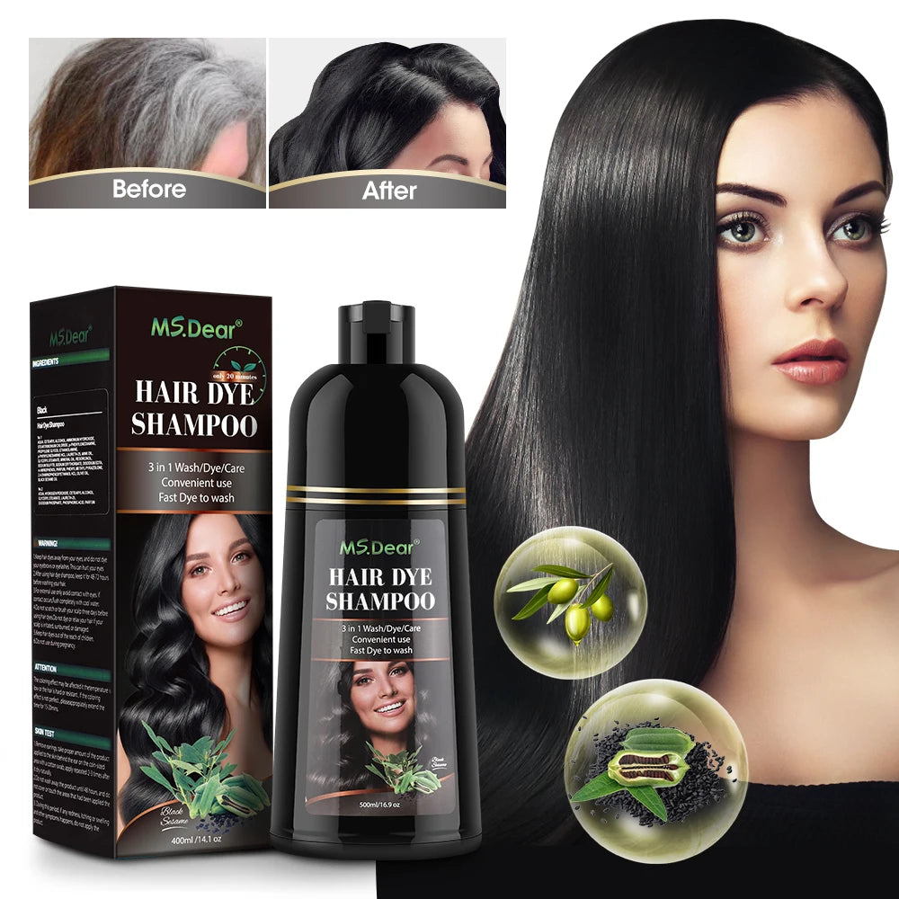 Instant Herbal Hair Color Dye Shampoo - 20