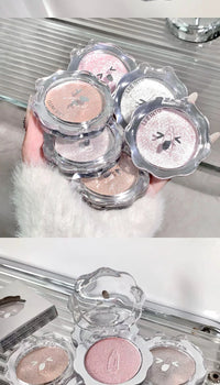 3D Shimmer Highlighter Powder for Radiant Glow