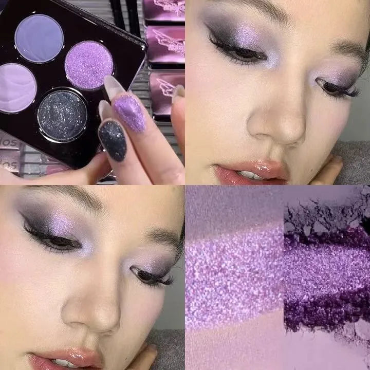 4-Color Shimmer and Glitter Eyeshadow Palette - 44