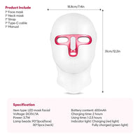 7-Color Photon LED Face and Neck Rejuvenation Mask