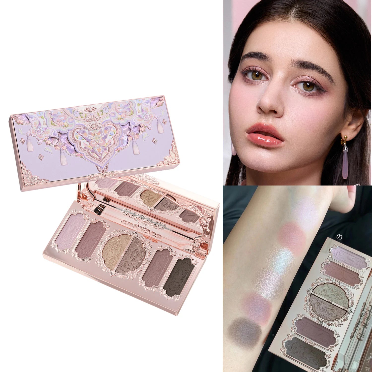 6-Color Butterfly Embossed Eyeshadow Palette - 11