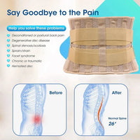 Adjustable Lumbar Support Brace for Lower Back Pain Relief