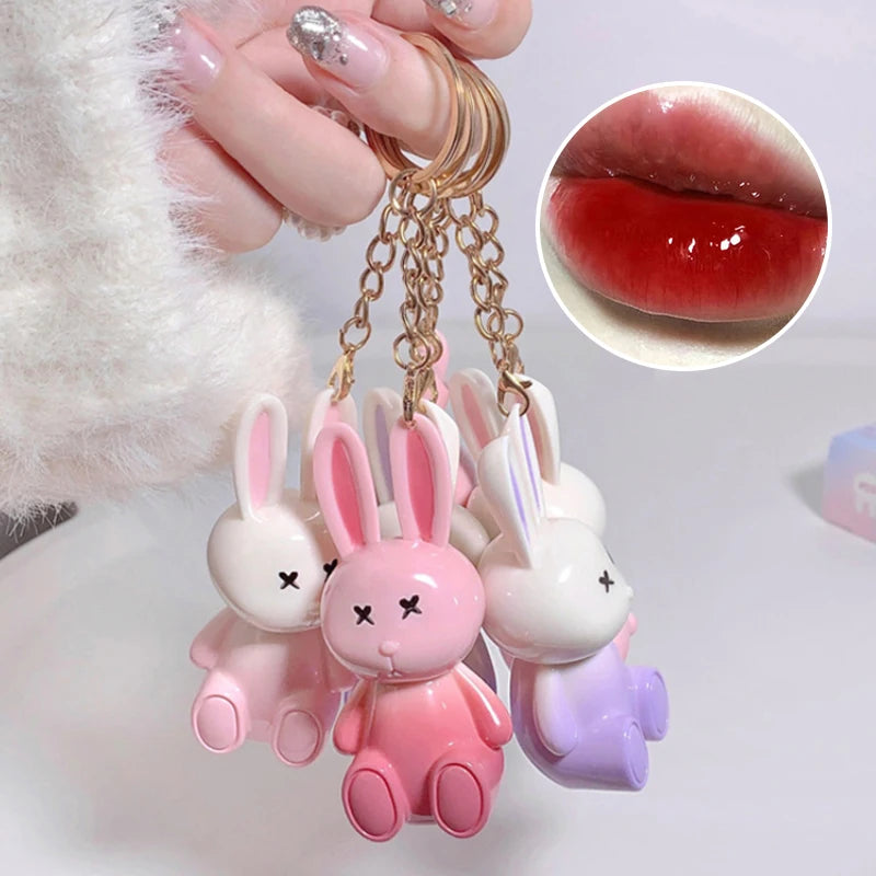 Hydrating Bunny Keychain Glossy Lip Lacquer - 5