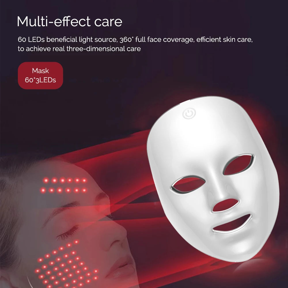 7-Color LED Photon Therapy Facial Mask for Skin Rejuvenation - 4