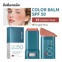 SPF 50 Tinted Sunscreen Blush Stick for Cheeks and Lips