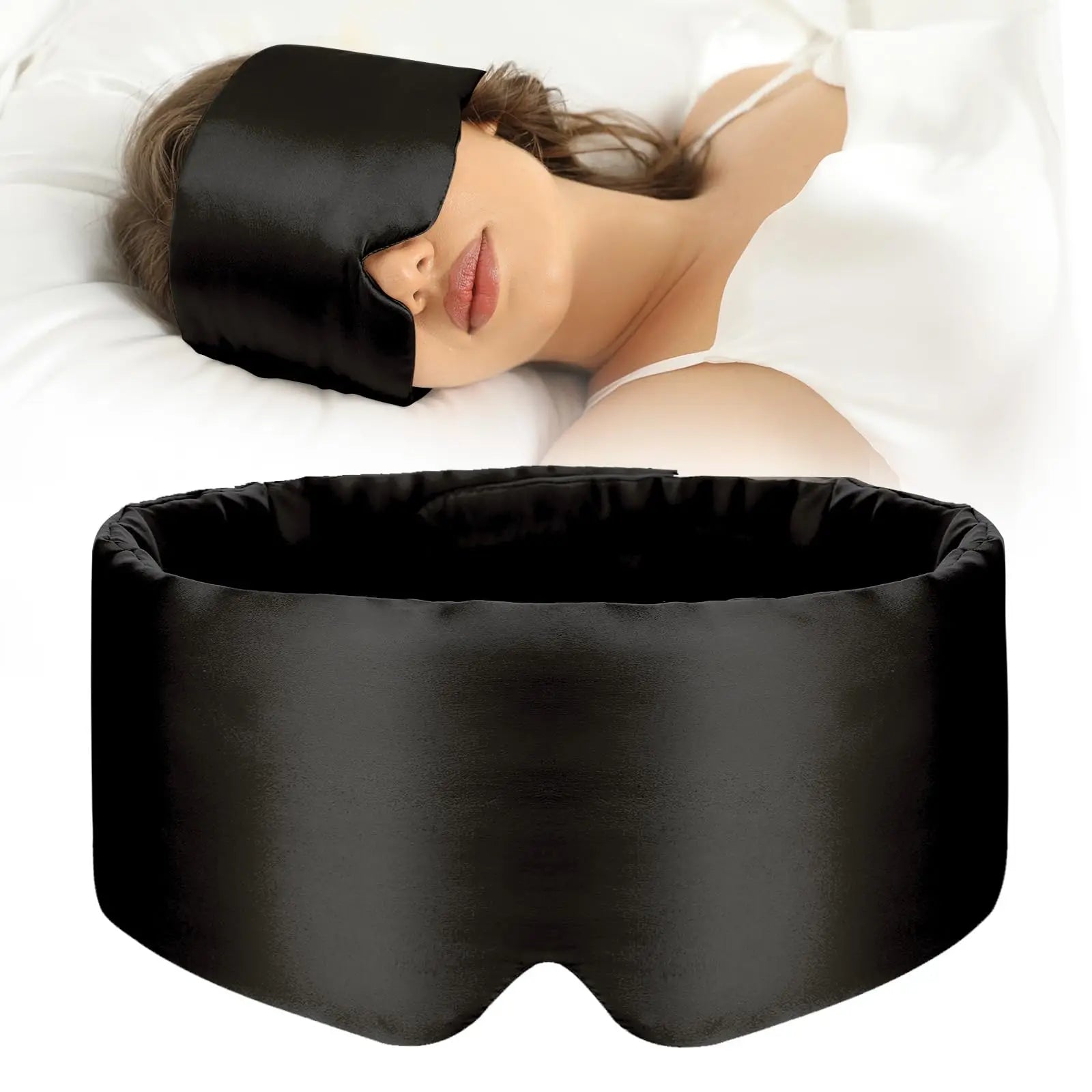Silk Sleep Mask with Adjustable Strap for Deep Relaxation - 1