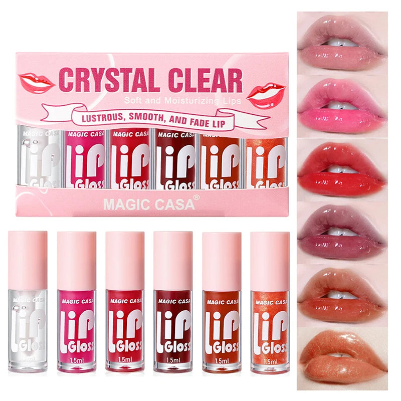 6-Piece Hydrating Water-Gloss Lip Oil Set - 1