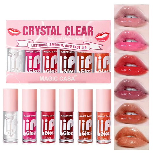6-Piece Hydrating Water-Gloss Lip Oil Set