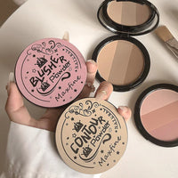 3-Color Matte Face Contouring Powder Palette