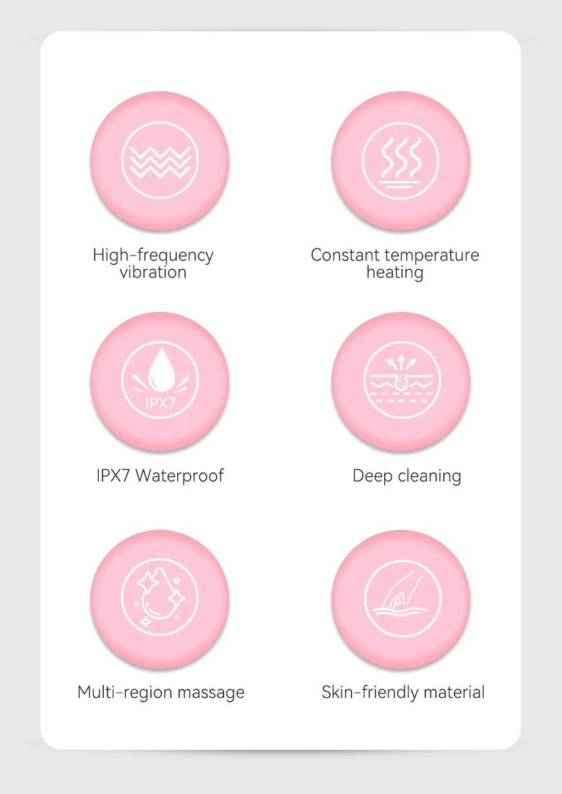Rechargeable Silicone Facial Cleansing Brush - 8