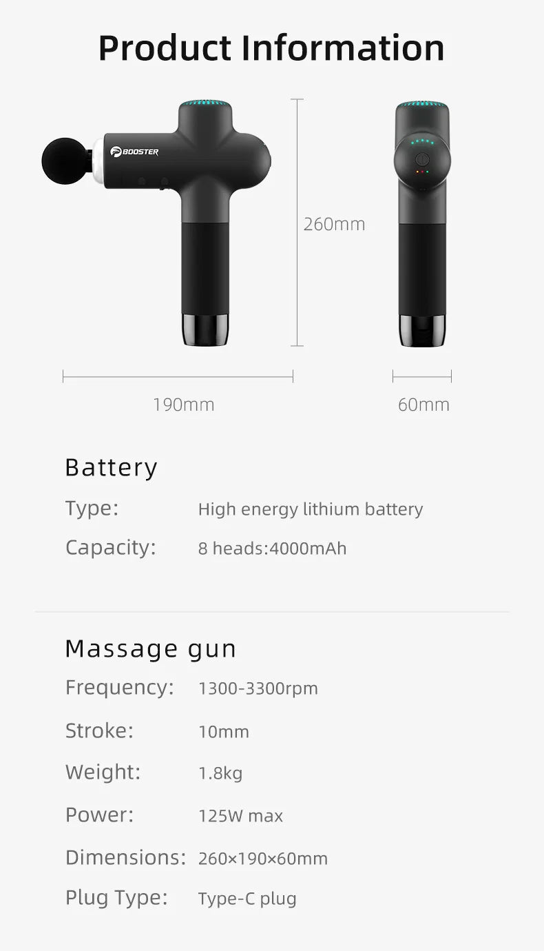 Professional Deep Tissue Percussive Massage Gun for Muscle Recovery - 15