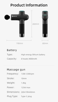 Professional Deep Tissue Percussive Massage Gun for Muscle Recovery