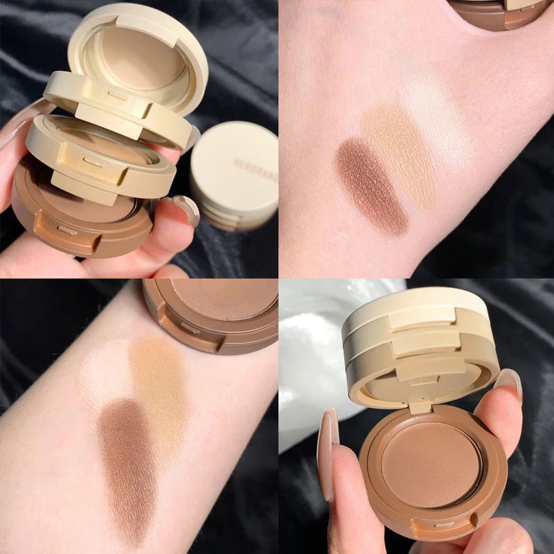 Tri-Color Stackable Eyeshadow Palette for Effortless Eye Makeup - 24