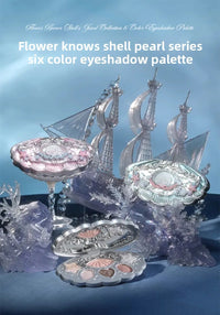6-Color Shell Pearl Eyeshadow Palette for Long-Lasting Makeup