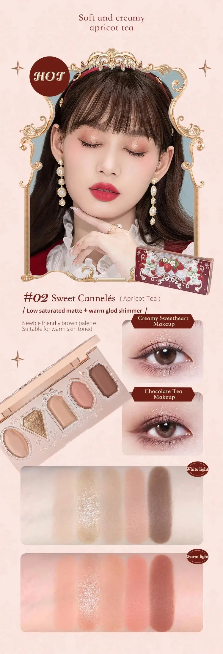 5-Color Mermaid Eyeshadow Palette for Long-Lasting Shimmer - 35