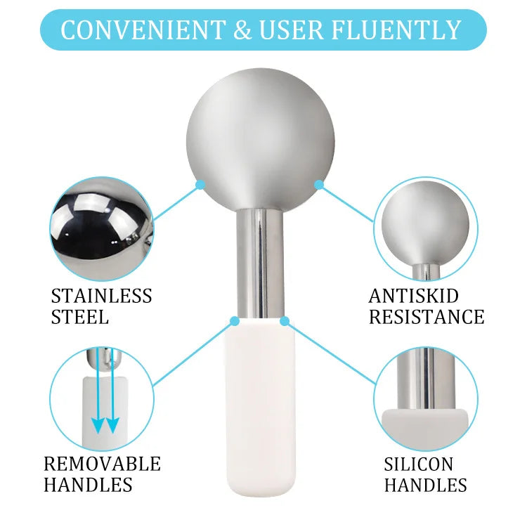 Stainless Steel Cooling Ice Globes for Facial Puffiness - 10