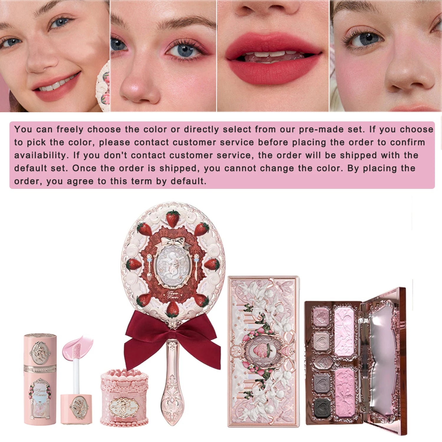 Strawberry Cupid Velvet Matte Makeup Collection Set - 2