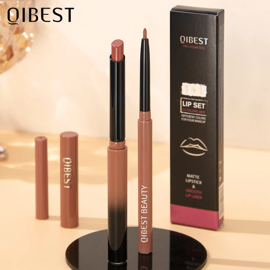Matte Lipstick and Lip Liner Duo Set