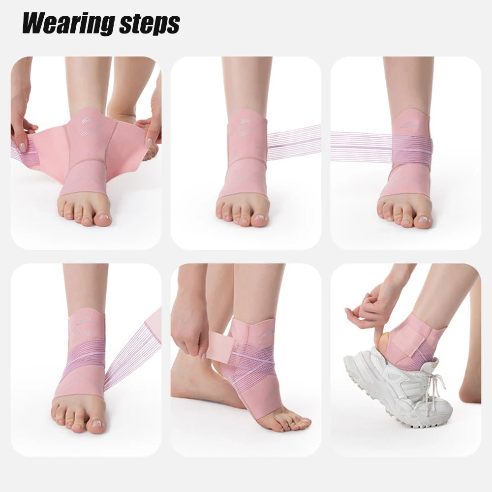Adjustable Compression Ankle Support Brace for Pain Relief - 17