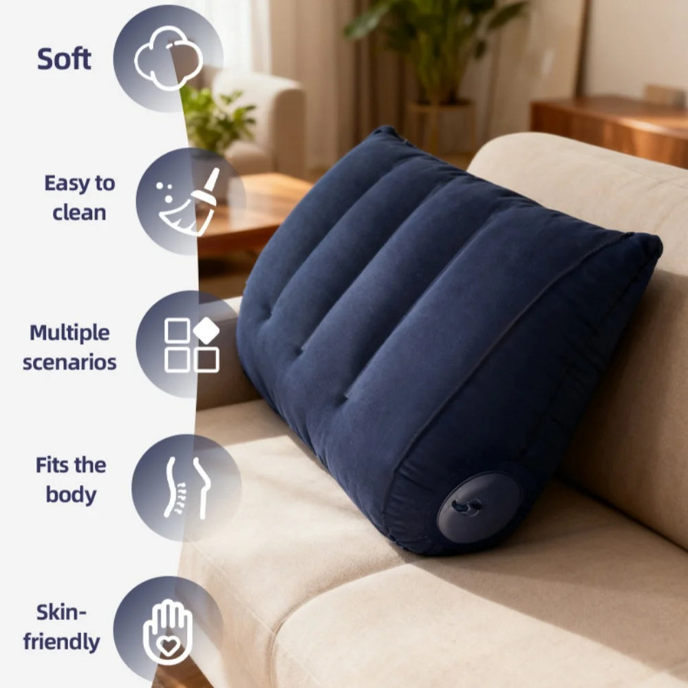 Inflatable Travel Pillow for Neck, Back, and Leg Support - 3