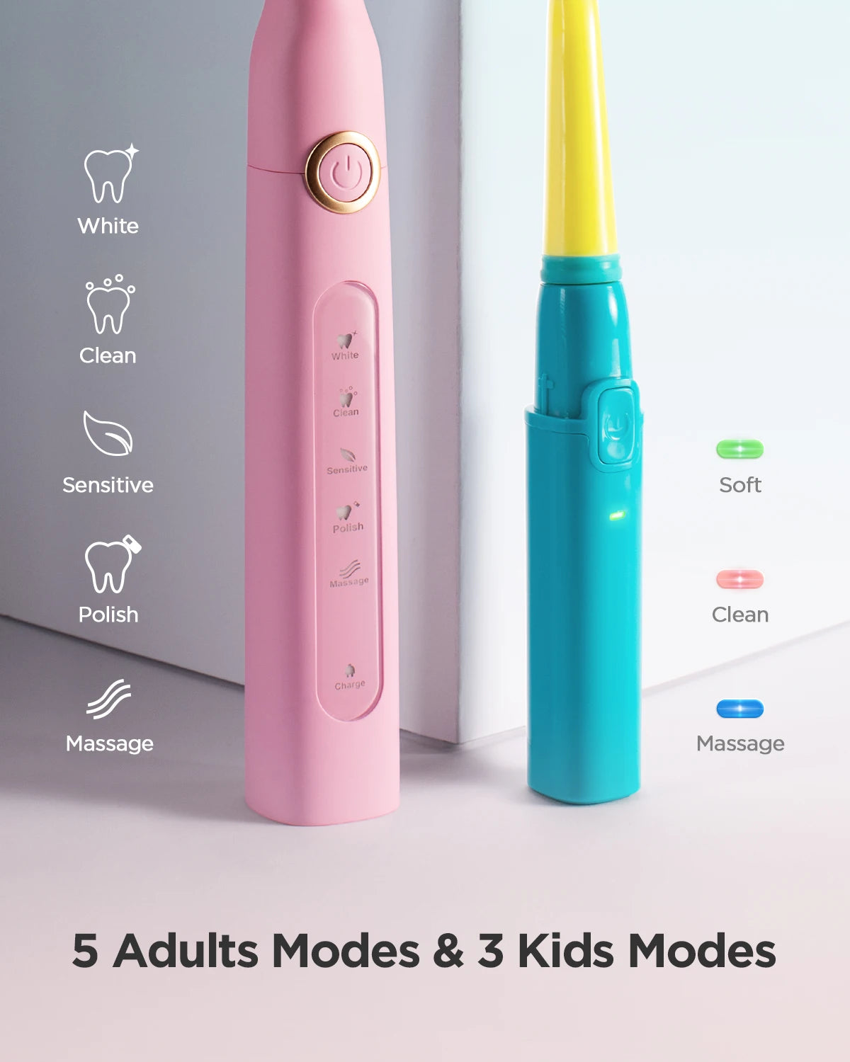 Rechargeable Sonic Electric Toothbrush for Family - 8
