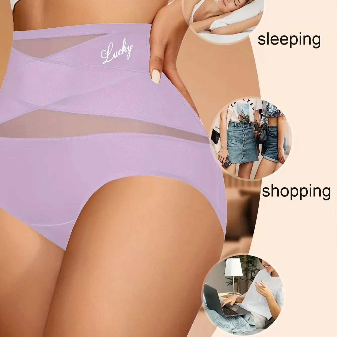 High-Waist Tummy Control Seamless Shaping Panties - 9