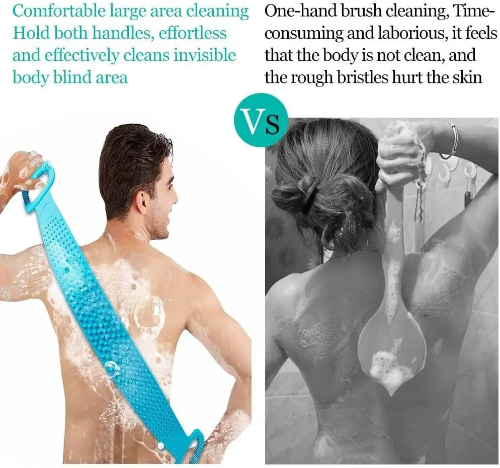 Dual-Sided Silicone Back Scrubber for Deep Exfoliation - 10