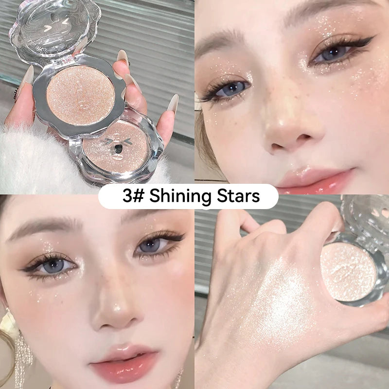 3D Shimmer Highlighter Powder for Radiant Glow - 21