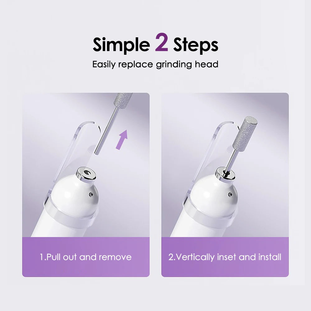 Portable Electric Nail Drill & UV Curing Tool - 12