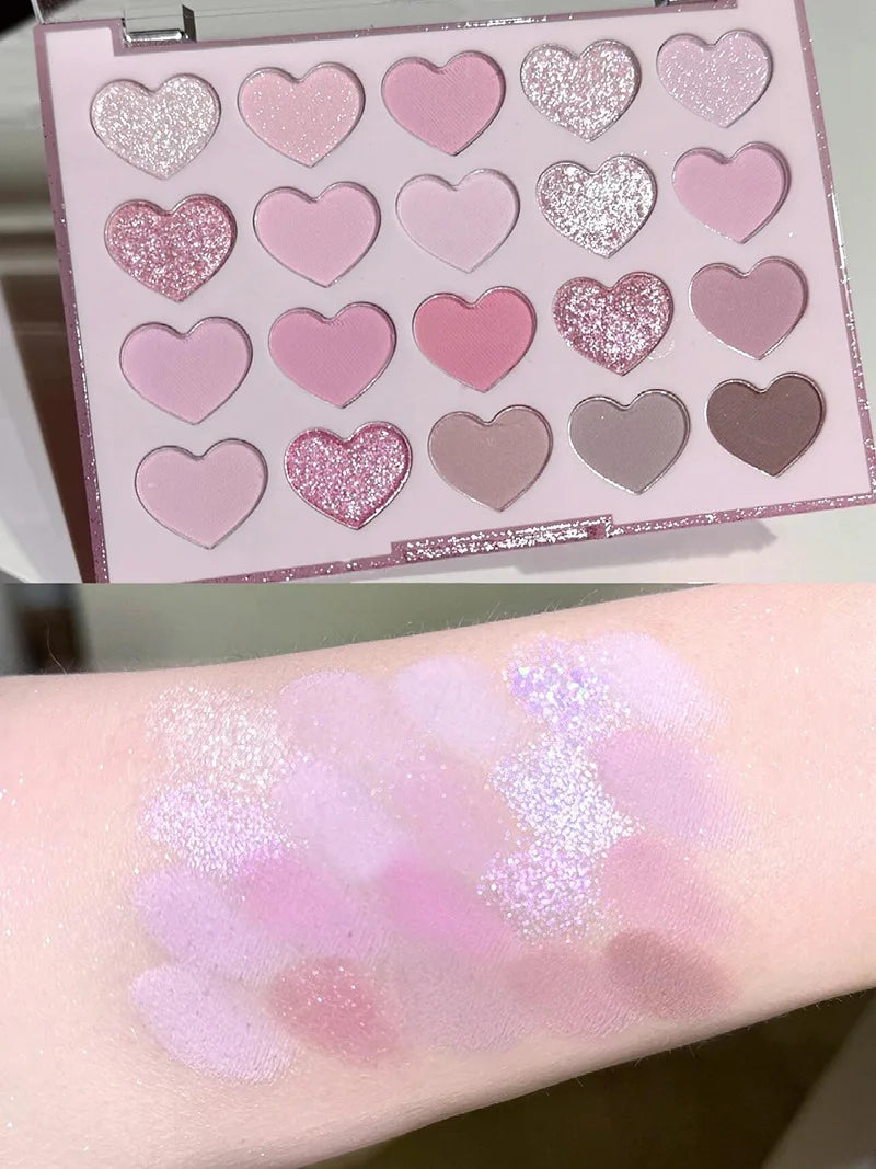 20-Color Heart-Shaped Eyeshadow Palette - 11