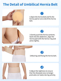 Adjustable Umbilical Hernia Support Belt for Abdominal Pain Relief
